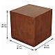 Val Gardena "Cubo" urn in burnished limewood s3