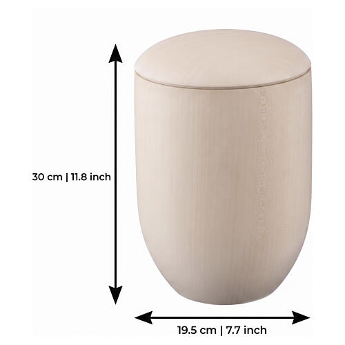 Cremation Urn in Val Gardena Linden Wood, Peace Line 3