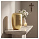 Val Gardena gilded limewood funerary urn, from the Pace range s2