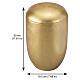 Urna na prochy z drewna lipowego, pozłacana, Val Gardena, linia Pace s3