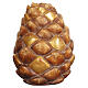 Val Gardena "Pigna" Swiss stone pine cinerary urn with 24 kt gold s1