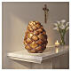 Val Gardena "Pigna" Swiss stone pine cinerary urn with 24 kt gold s2
