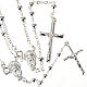 Rosary necklace in sterling silver 4-5mm s1