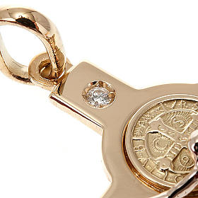 Pingentes, Cruzes, Broches, Correntes: Cruz São Bento pingente ouro e diamante Pingentes, Cruzes, Broches, Correntes: Cruz São Bento pingente ouro e diamante