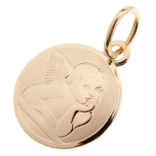 Anioł Raffaello medalik okrągły złoto 750/00 1g 1