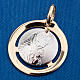 Mary with baby 18k white and yellow gold medal s3