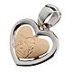Gold heart shaped pendant with Raffaello's angel - 0,90 gr s1
