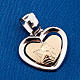 Gold heart shaped pendant with Raffaello's angel - 0,90 gr s3