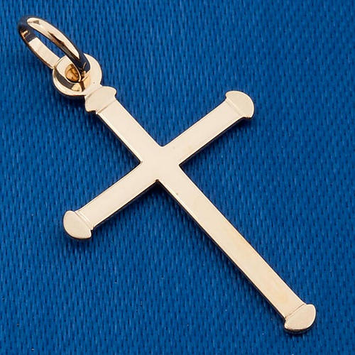 Croix arrondie pendentif or 750/00 - 0,70 gr 3