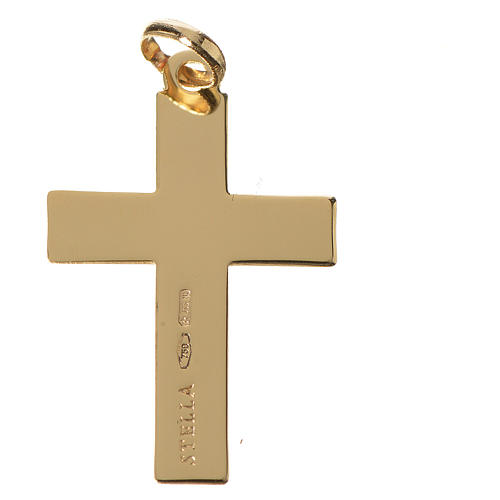 Gold classic cross pendant - 1,10 gr 2