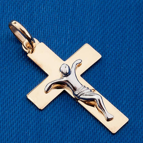 Gold crucifix pendant - 1,50 gr 3