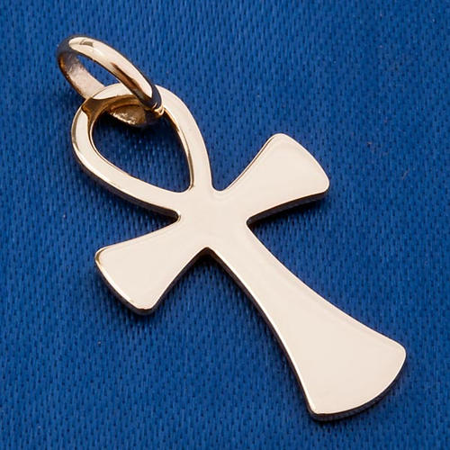 pendentif, croix de la vie, or 750/00, 2 gr. 3
