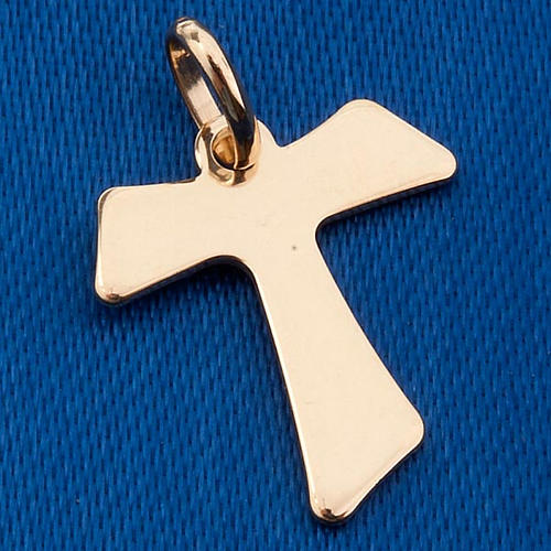 Krzyż tau Św. Franciszek złoto 750/00 1g 3