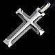 Two tone sterling silver cross pendant s2