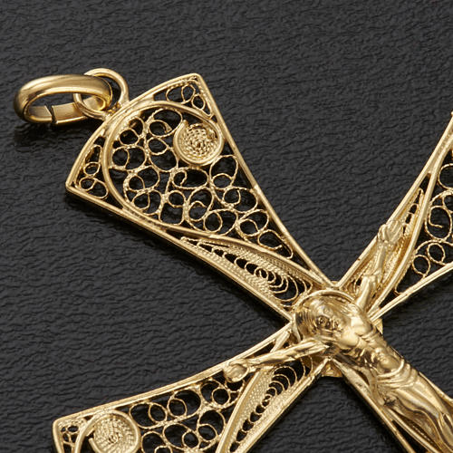 Cross pendant, gold-bathed 800 silver, 5,47g 5