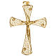 Croix pendentif filigrane d'argent 800 bain d'or 5,4 gr s2