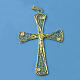 Croix pendentif filigrane d'argent 800 bain d'or 5,4 gr s1