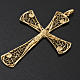 Croix pendentif filigrane d'argent 800 bain d'or 5,4 gr s3