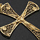 Croix pendentif filigrane d'argent 800 bain d'or 5,4 gr s4