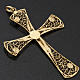 Croix pendentif filigrane d'argent 800 bain d'or 5,4 gr s8