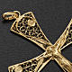 Croce pendente filigrana argento 800 bagno oro - gr. 5,47 s5