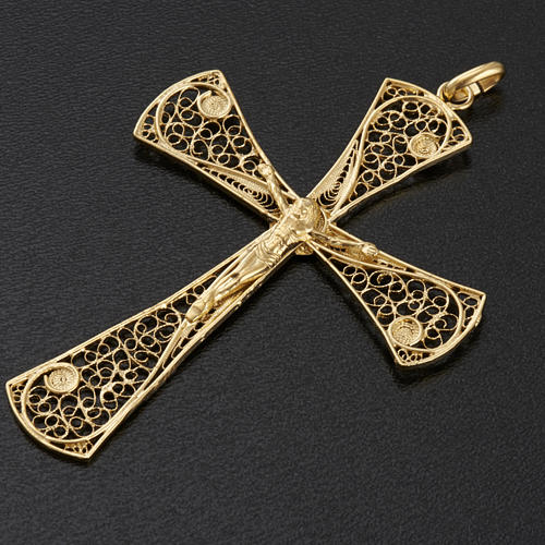 Cross pendant, gold-bathed 800 silver, 5,47g 3