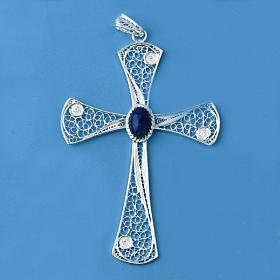 Cross pendant, 800 silver, lapislazzuli 5,47g