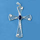 Croix pendentif lapis-lazuli filigrane d'argent 800 5,47gr s2