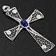 Croix pendentif lapis-lazuli filigrane d'argent 800 5,47gr s3