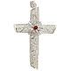 Croce pendente corallo filigrana argento 800 - gr. 10,2 s1