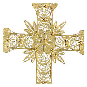Croix pendentif filigrane argent 800 fleur 20,1 gr