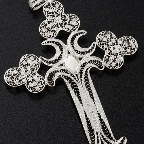 Pendente croce filigr. argento 800 - gr. 12.7 6