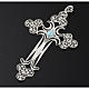 Pendente croce filigr. argento 800 - gr. 12.7 s2