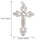 Cruz  de filigrana  de plata 800, pesa 12,7gr s3