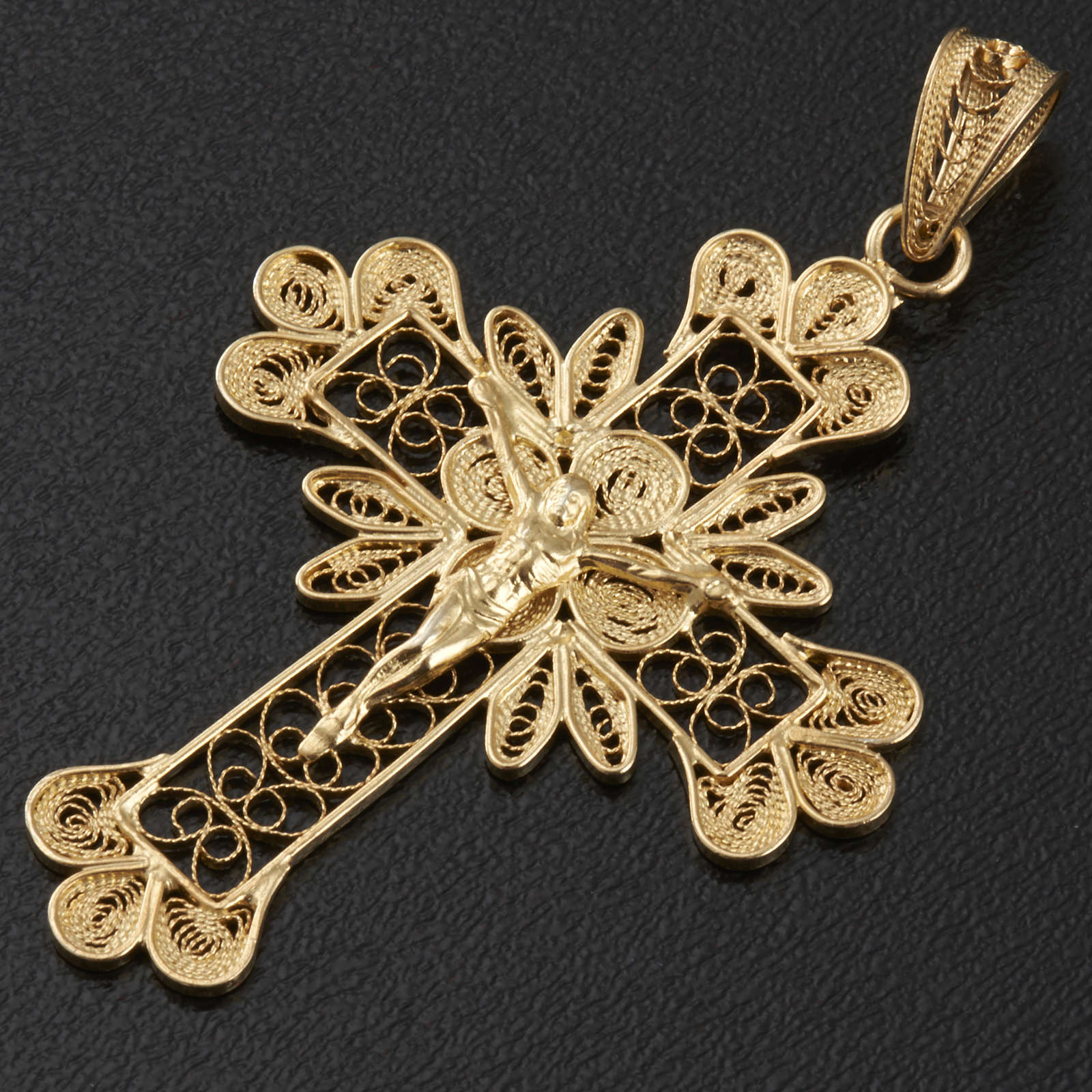 Pendentif Croix En Argent Sterling Et Onyx Noir - Modèle Filigrane Deux Faces, Longueur 1,5 Pouce - Neuf Avec étiquette