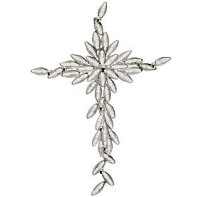 Pingente cruz estilizada filigrana prata 800 5,9 g