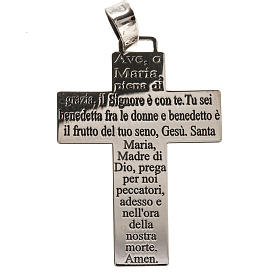 Anhänger, Kreuze, Broschen, Ketten: Kreuzanhänger 925 Silber Ave Maria