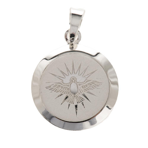 Holy Spirit medal in silver 925, enamel decoration 1