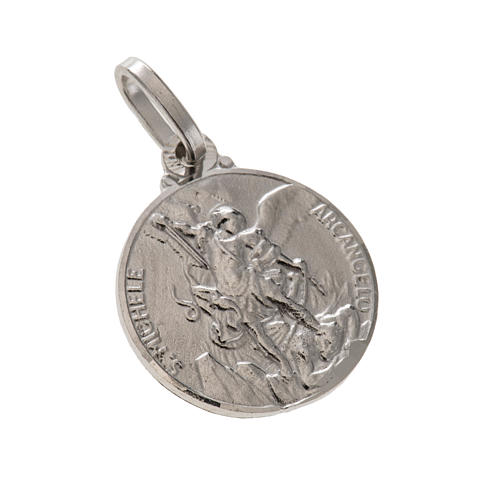 Medalha redonda prata 925 São Miguel 1,5 cm 1