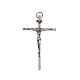 Pingente crucifixo prata 925 acetinada h 4,5 cm s1
