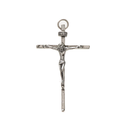 Crucifix pendant in silver 925, satin finishing, 4,5 cm 1