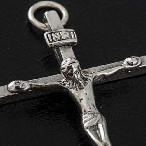 Crucifix pendant in silver 925, satin finishing, 4,5 cm 2