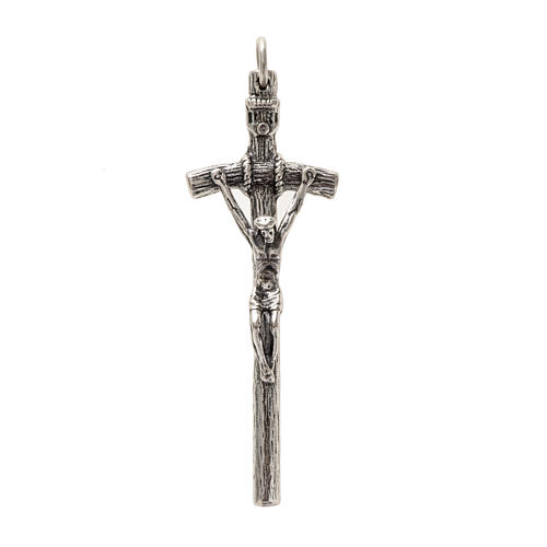 Jean Paul II crucifix pendant in silver 925, 4,5 cm 1