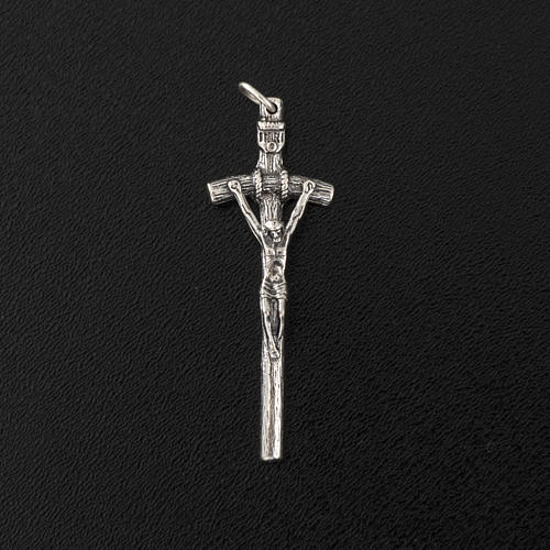 Jean Paul II crucifix pendant in silver 925, 4,5 cm 2