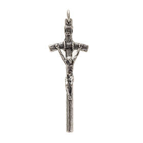 Pingente crucifixo peitoral prata 925 h 4,5 cm
