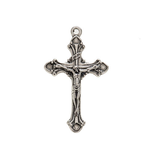 Pendentif croix argent 925 Christ imprimé 2.7 cm 1