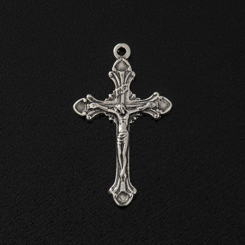 Pendentif croix argent 925 Christ imprimé 2.7 cm 2