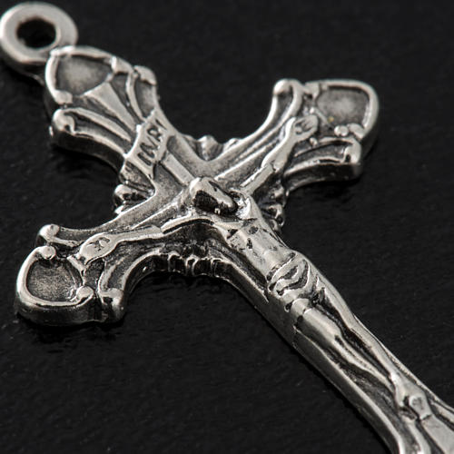 Pendente croce argento 925 Cristo stampato 2,7 cm 3