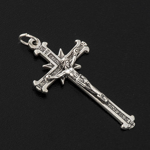 Pendant crucifix with rays, sterling silver, 4,8cm 2