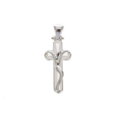Pendant crucifix, perforated, sterling silver, 4cm 1